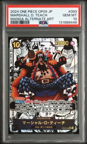 MANGA MARSHALL D. TEACH One Piece OP09 Emperors/New World Japanese #093 PSA 10