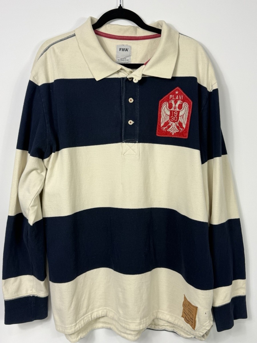 Fifa Commemorative 1930 World Cup Yugoslavia Long Sleeve Polo,VTG