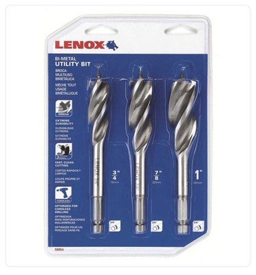 Lenox Industrial Tools 10954-300S General Bi-Metal Utility Bit Kit, 3-Piece NEW