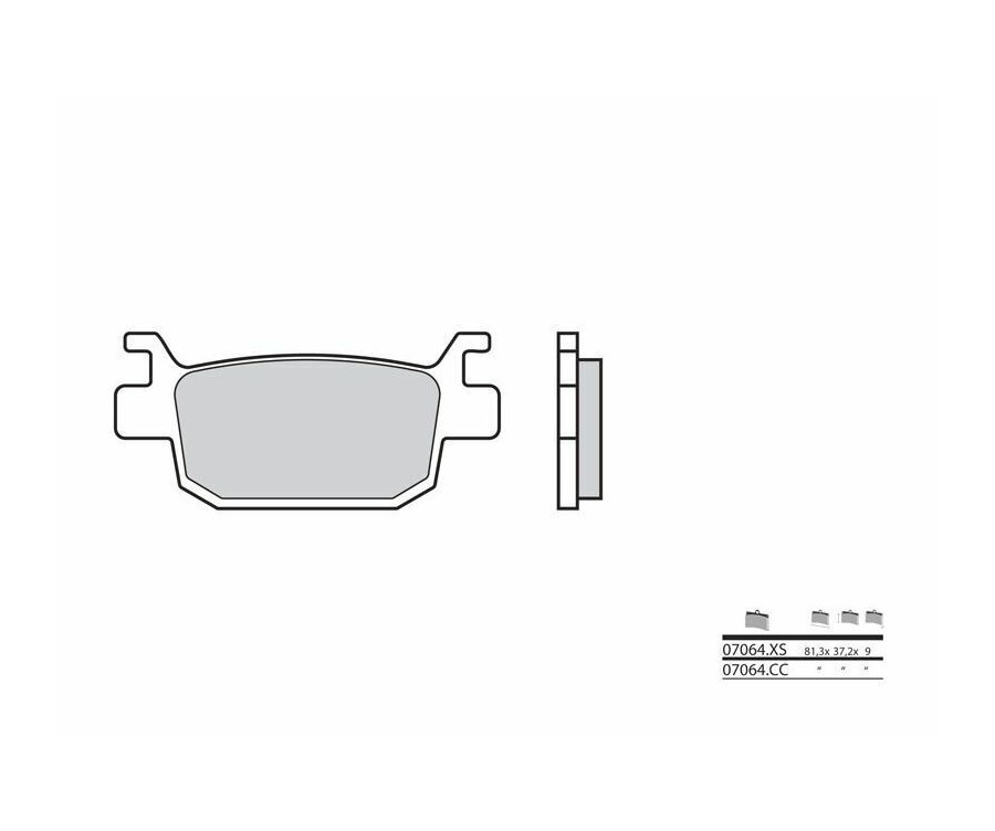 Plaquettes de frein BREMBO scooter métal fritté 07064XS pour trajets urbains quotidiens