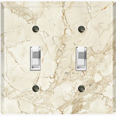 Metal Light Switch Outlet Cover Wall Plate Beige Granite Marble PRINT MBL110