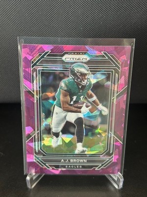 2022 Prizm A.J. Brown Purple Ice Prizms /225 Eagles #236