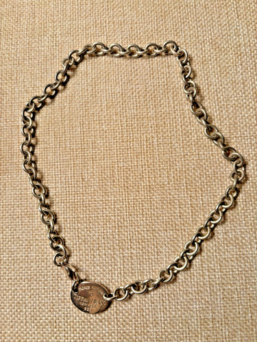 Tiffany & Co. Return to Tiffany Choker Necklace with Pendant 925 Sterling Silver