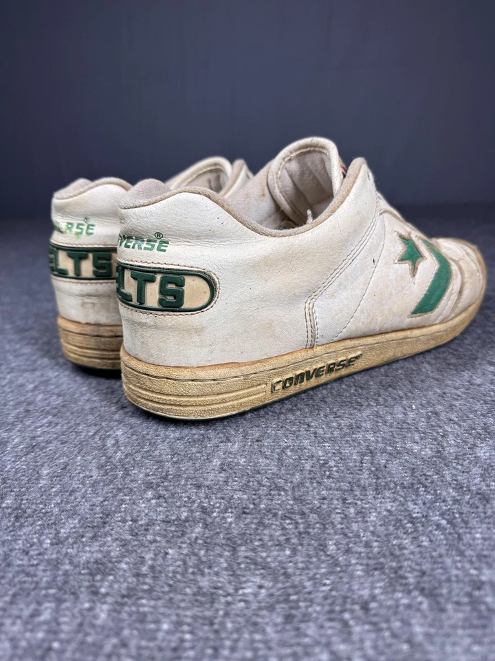 Zapatos De Colección Boston Celtics Para Hombre 10.5 Blanco Verde NBA Baloncesto Converse Años 80 Foto 3 de 4