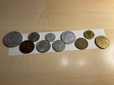 10 Coin LOT France Francs France Centimes 1950 1896 1971 1942 1958 1943