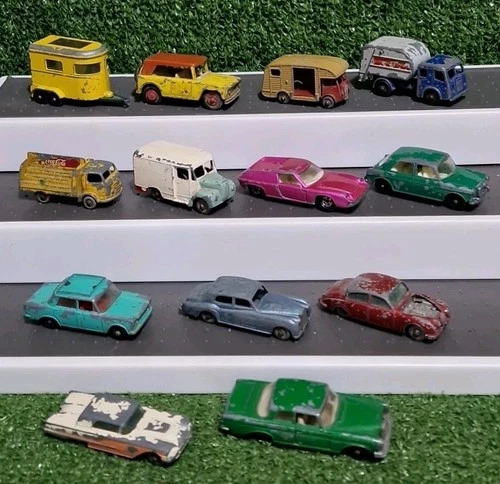 Vintage Matchbox Lesney Toys 1-75 Series Moko Job Lot Trucks - Cars - Trailers