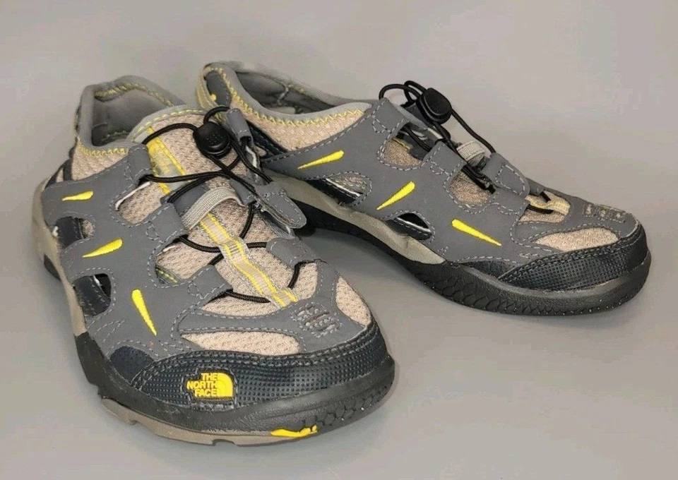 Sandalias The North Face Hedgefrog niños jóvenes 4 grises cordones fáciles de tirar zapatos de agua Foto 2 de 4