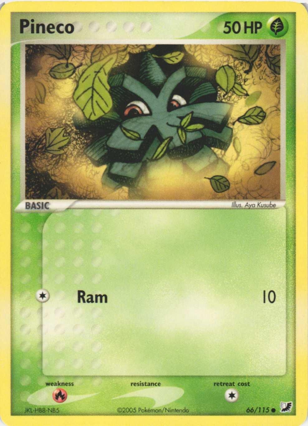 Pineco 66/115 Common Unseen Forces Pokemon Near Mint