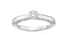 Diamond Solitaire Ring. The Forever Diamond 9ct White Gold 0.50ct Total
