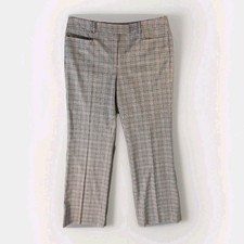 Tommy Hilfiger Glen Plaid Sutton Bootcut Pants Black/Ivory Size 8 Originally 99