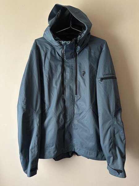 Men Peak Performance Jacket Silver Nylon L