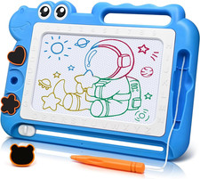 Pizarra de dibujo ninos juguete educativo dibujar viajar regalo cumpleanos azul