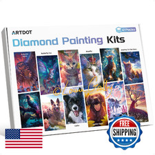 ARTDOT 12 Pack 5D DIY Diamond Art Kits for Adults, Licensed Diamond Painting Kit