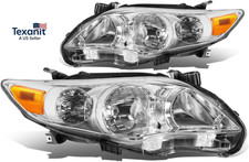 Pair Headlight Assembly Compatible with 11-13 Toyota Corolla Sedan, TO2502203, T