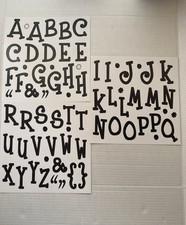 Creative Memories LARGE BLACK ABC Stickers 3 Sheets. Letters 2  To 2 1/4  .