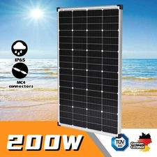 200 Watt Mono Solar Panel Kit 12V RV Camping Marine Home off-grid Battery Charge