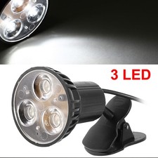 Desktop Laptop PC Wired White 3-LED Light Clip USB Lamp Bulb Black 1M 3.3 Feet
