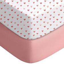Pack and Play Sheets Fitted, Mini Crib Sheets 2-Pack for Pack N Play Mattress...