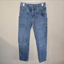 Pilcro The Wanderer Utility Carpenter Jeans Women's Size 27 Blue High Rise Ankle