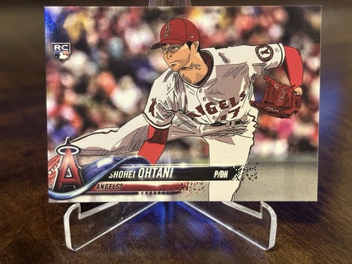 2018 Topps Update Shohei Ohtani White Jersey Custom Anime Art RC #US1