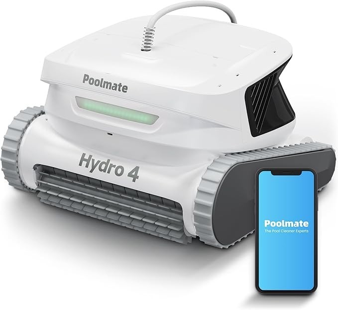 Poolmate Hydro 4 Robotic Pool Cleaner for All Pool Types Cleans Walls & Waterline