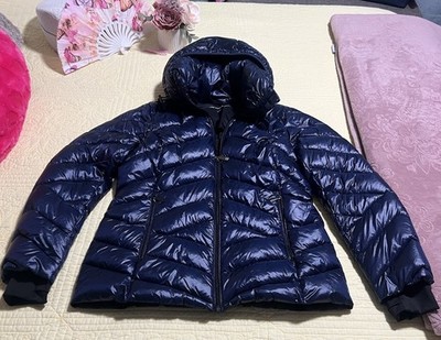 Saks Fifth Avenue Blue Women s Gray Down Puffer Coat Jacket Size M