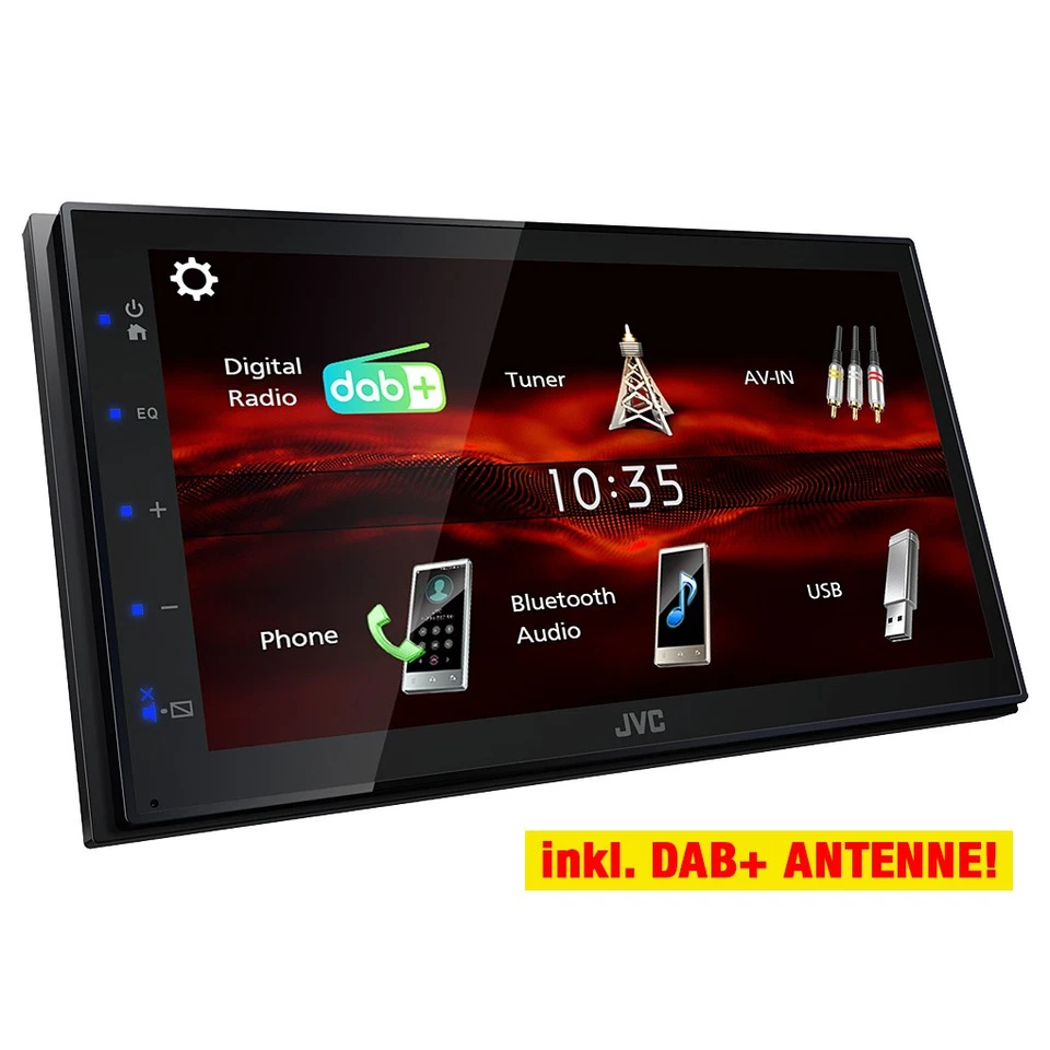 JVC 2-DIN KW-M180DBT Auto Radioset für SEAT Ibiza Typ 6L - 2002-2009 - Bild 2 von 4