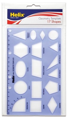 Maped Helix USA - Geometry Shapes Drawing Template - 17 Shapes - Educational ...