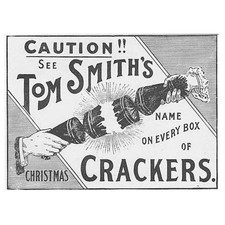 TOM SMITH'S Christmas Crackers Edwardian Advertisement 1901