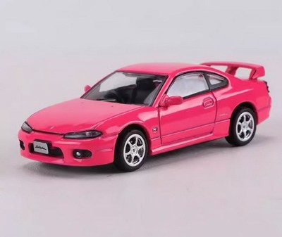 SHADOW 1/64 Scale Nissan Silvia S15 Pink Diecast Car Model Toy Collection Gift