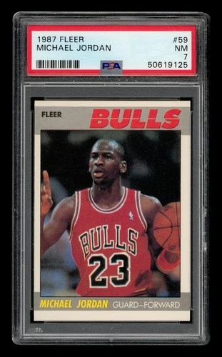 1987-88 Fleer Set-Break # 59 Michael Jordan PSA 7 NM