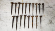 Antichi Chiodi Ferro Battuto Lotto Di 18 Lunghezza media 8.5/9.5 cm