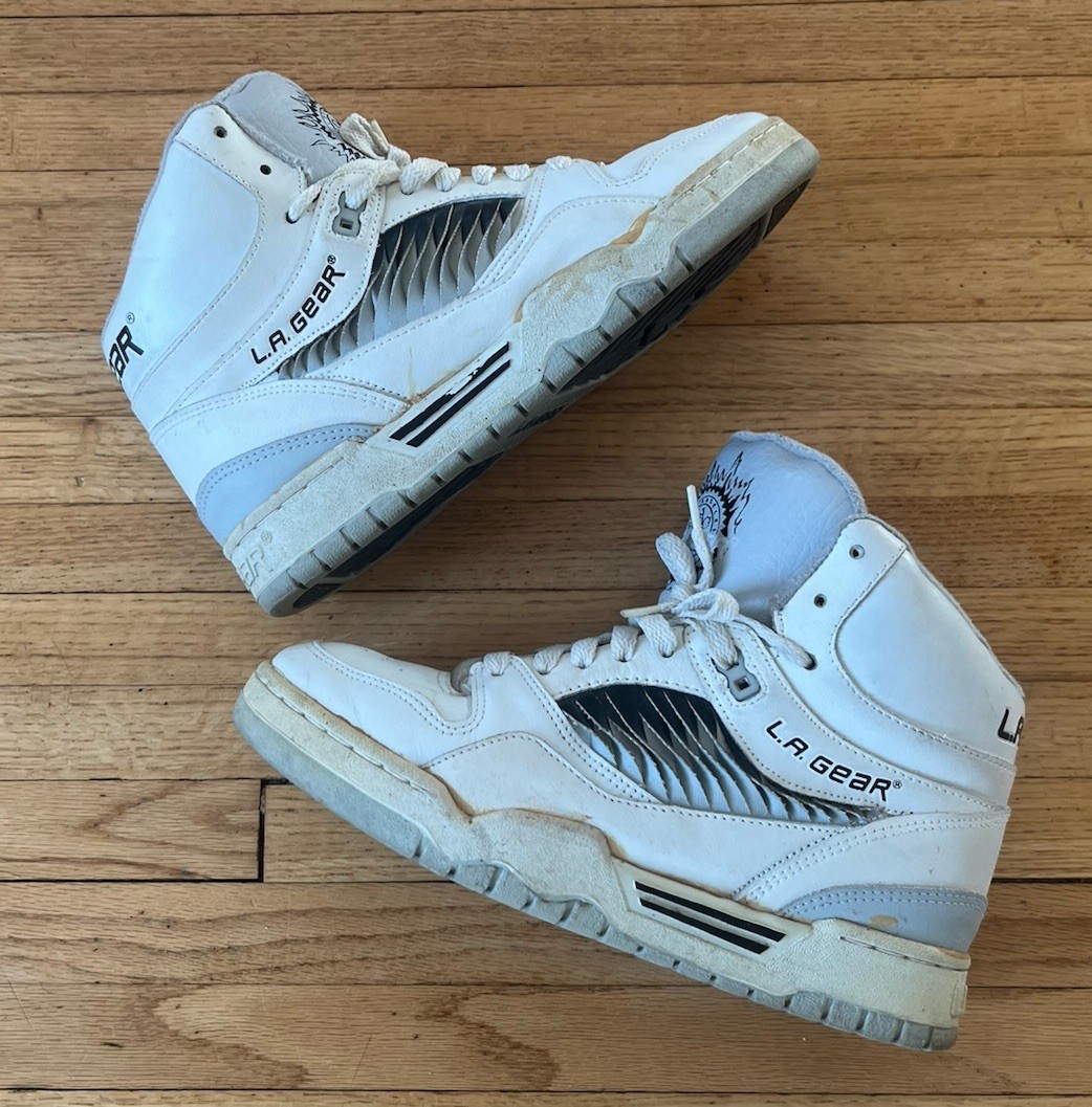 Gear Vintage 90's High Top Sneakers Size White and Black