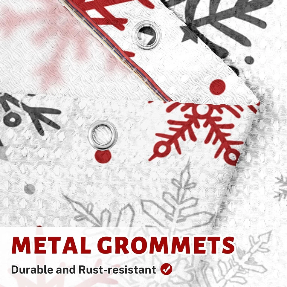 Christmas Snowflakes Shower Curtain with Matching Window Curtains Set, Pristi... - Image 3 of 4