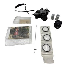 Canon AE-1 35mm SLR Film Camera w/ 50mm f/1.8 28mm F2.8 Lens Tested