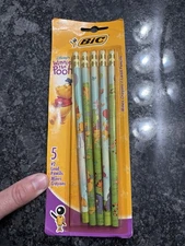 New Vintage Winnie the Pooh # 2 Lead Pencils Wood Sealed Disney Bic