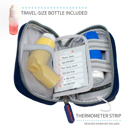 AllerMates Small Medicine Case for Auvi-Q or Asthma Inhaler - Picture 16 of 27