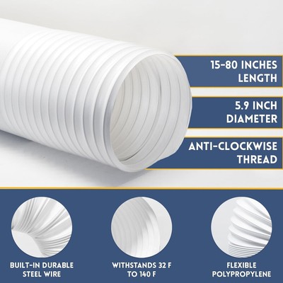 Portable Air Conditioner Vent Hose 5.9
