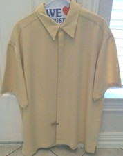 Geoffrey Beene Men's Short Sleeve "Resort Style" Button Front Shirt  - Size Lrg