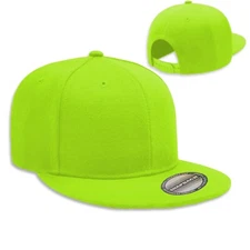 Unisex Hip Hop Adjustable Snapback Hat Flat Brim Visor Baseball Cap Plain Hats