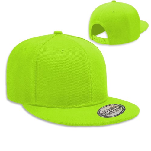 Unisex Hip Hop Adjustable Snapback Hat Flat Brim Visor Baseball Cap Plain Hats - Picture 14 of 24