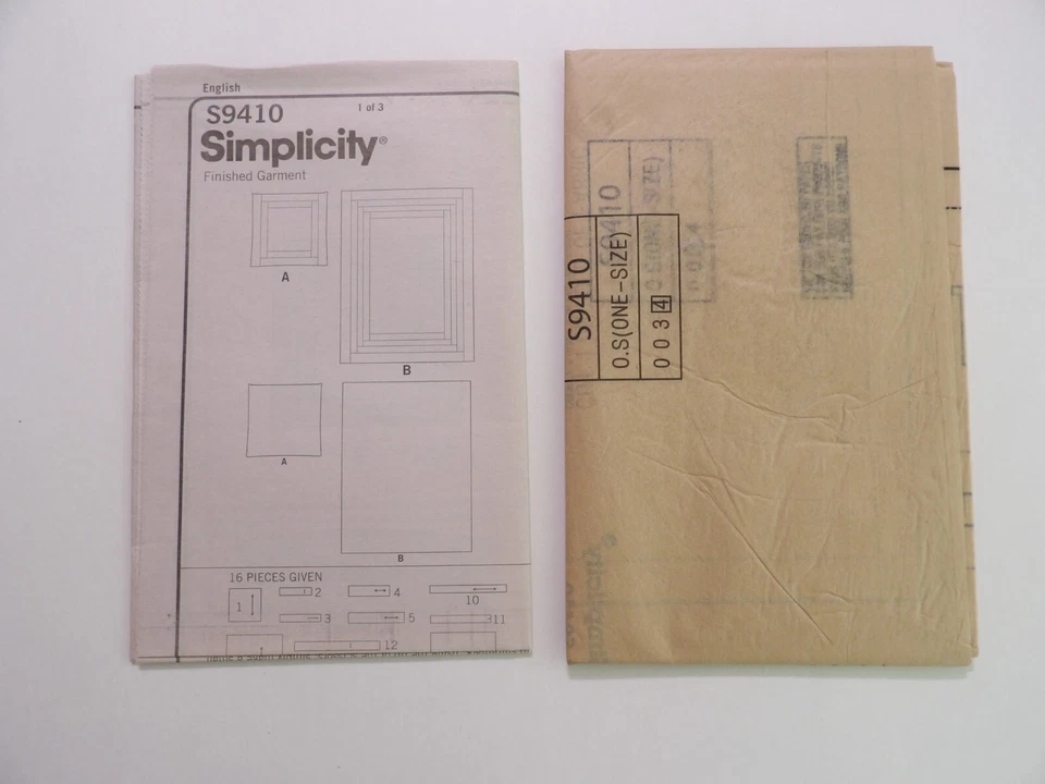 Simplicity- 9410 - Quilted Blanket 53" x 38" & 18" Pillow, Learn to Sew NEW UC - Image 3 of 3