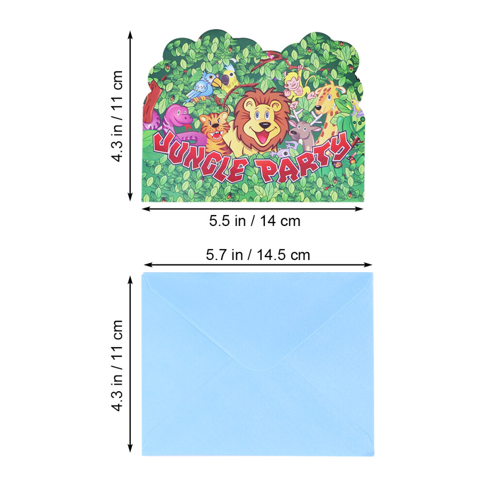 18pcs-cartoon-jungle-theme-invitation-animals-pattern-party-supplies