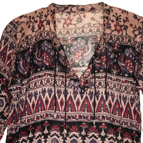 Indian Cotton Ethnic Summer Blouse Top Tunic For Women Boho Shirt Retro Hippie - Picture 109 of 114