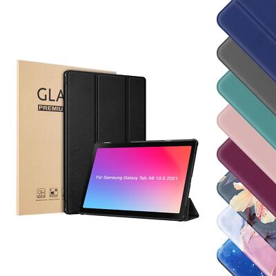 Tablet Schutzhülle für Samsung Galaxy Tab A8 10.5'' 2021 Smart Cover Hülle Glas