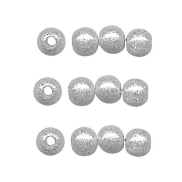 Cuentas, 1 filamento acrílico gris 6 mm cuentas MILAGROSAS japonesas con agujero de 1,5-2 mm * Foto 2 de 3