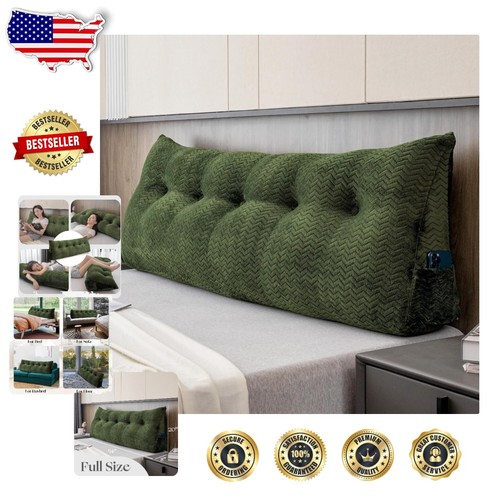 Ergonomic Full-Size Triangular Backrest Pillows for Luxurious Bed Reading
