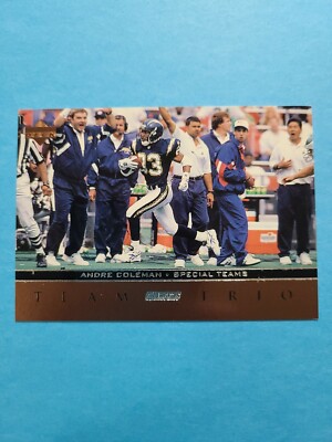 ANDRE COLEMAN 1996 UPPER DECK TEAM TRIO FOOTBALL CARD # TT37 E9932