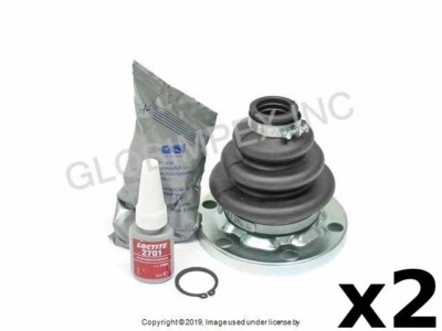 For BMW (84-91) Axle Boot Kit for C/V Joint REAR LEFT & RIGHT (2) GKN LOEBR OEM