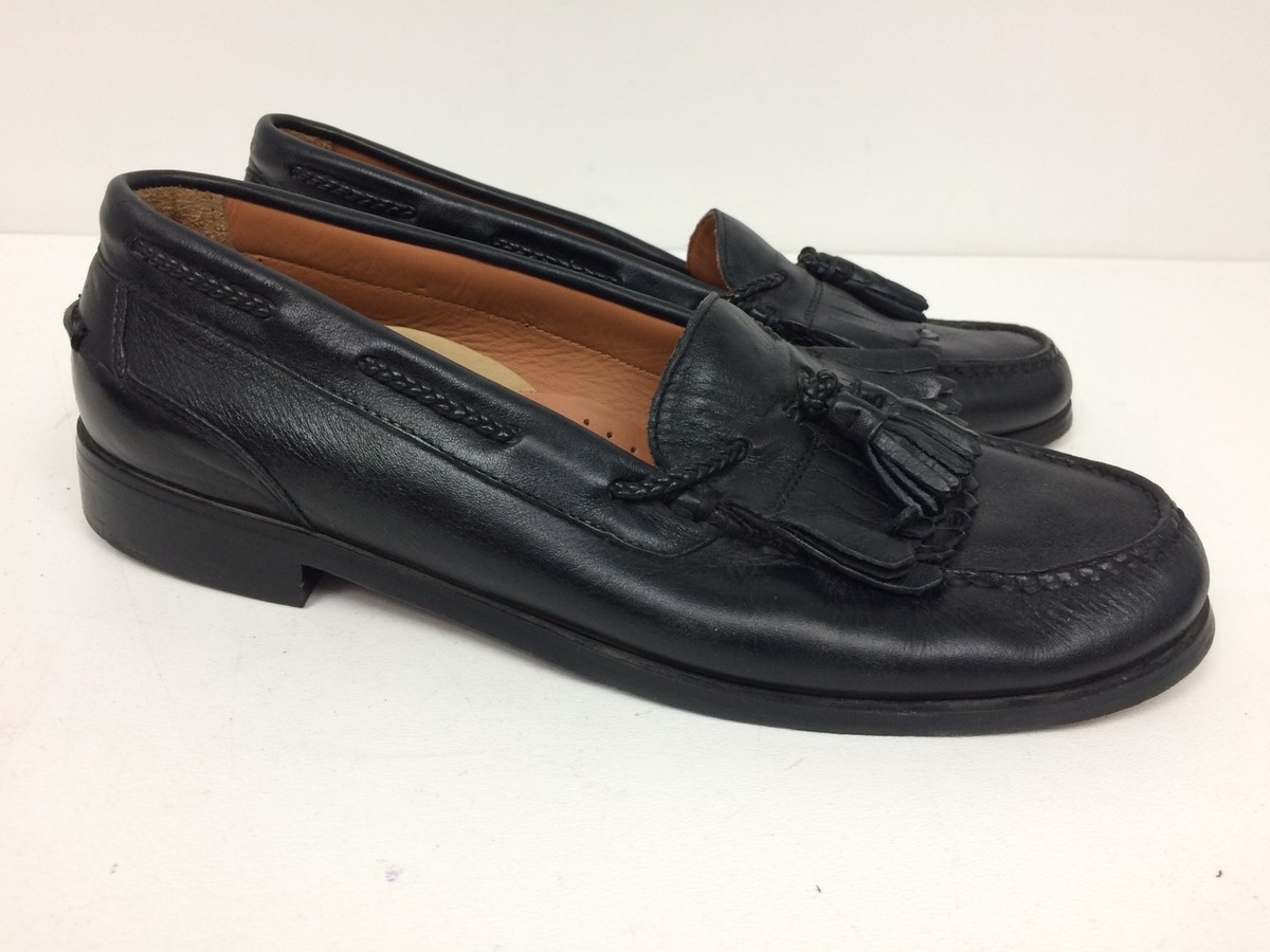 French Shriner Men’s 9M Black Leather Tassel Loafers 41147 FRENCH SHRINE – FRENCH SHRINER main image 3